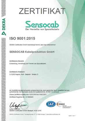 Zertifikat DIN EN ISO 9001:2015
